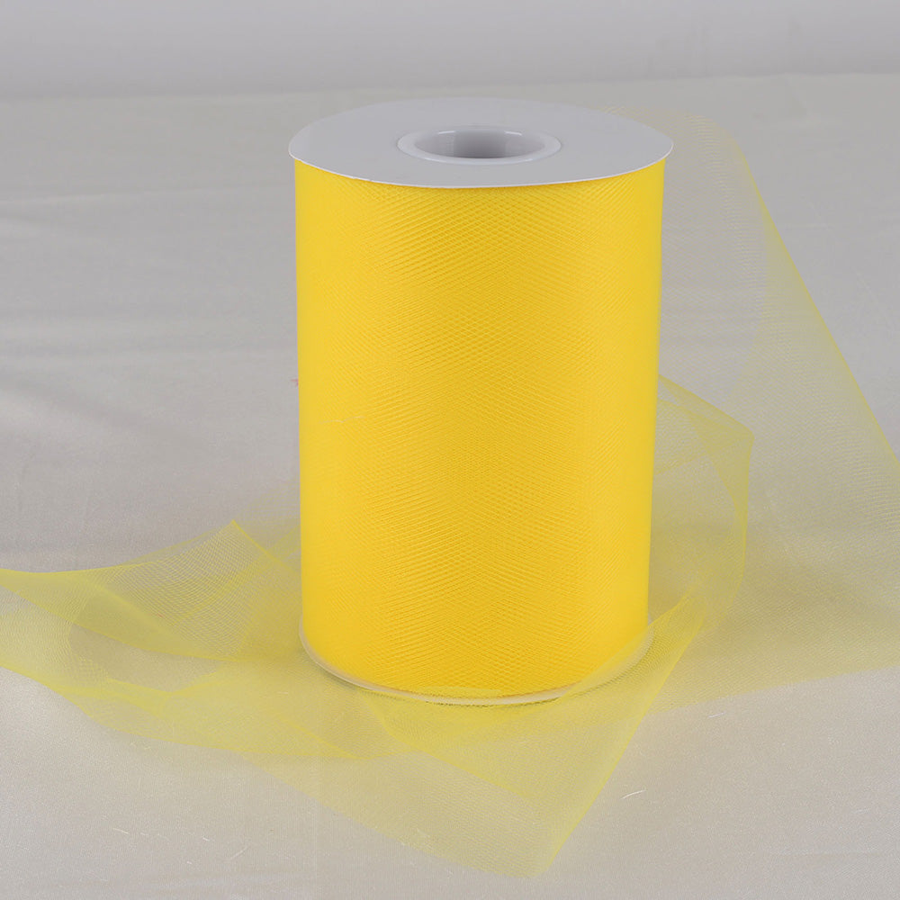 Yellow 6 Inch Tulle Roll 100 Yards