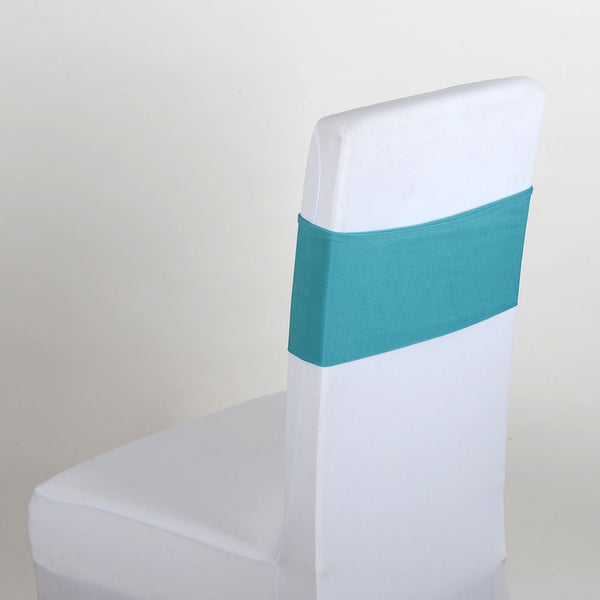 TURQUOISE Spandex Chair Sash 5 pieces
