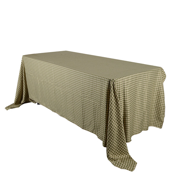 Spring Moss - Checkered/ Plaid Rectangle Tablecloths - ( 58 inch x 126 inch )