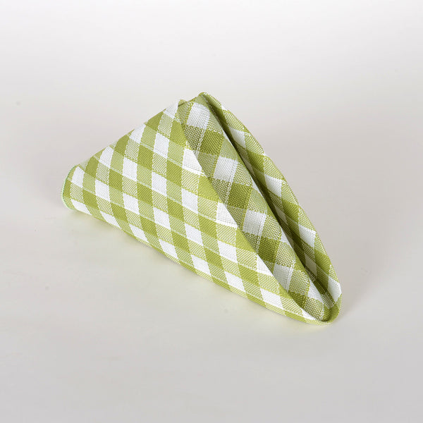 Lime - Checkered/ Plaid Napkins - Pack of 4