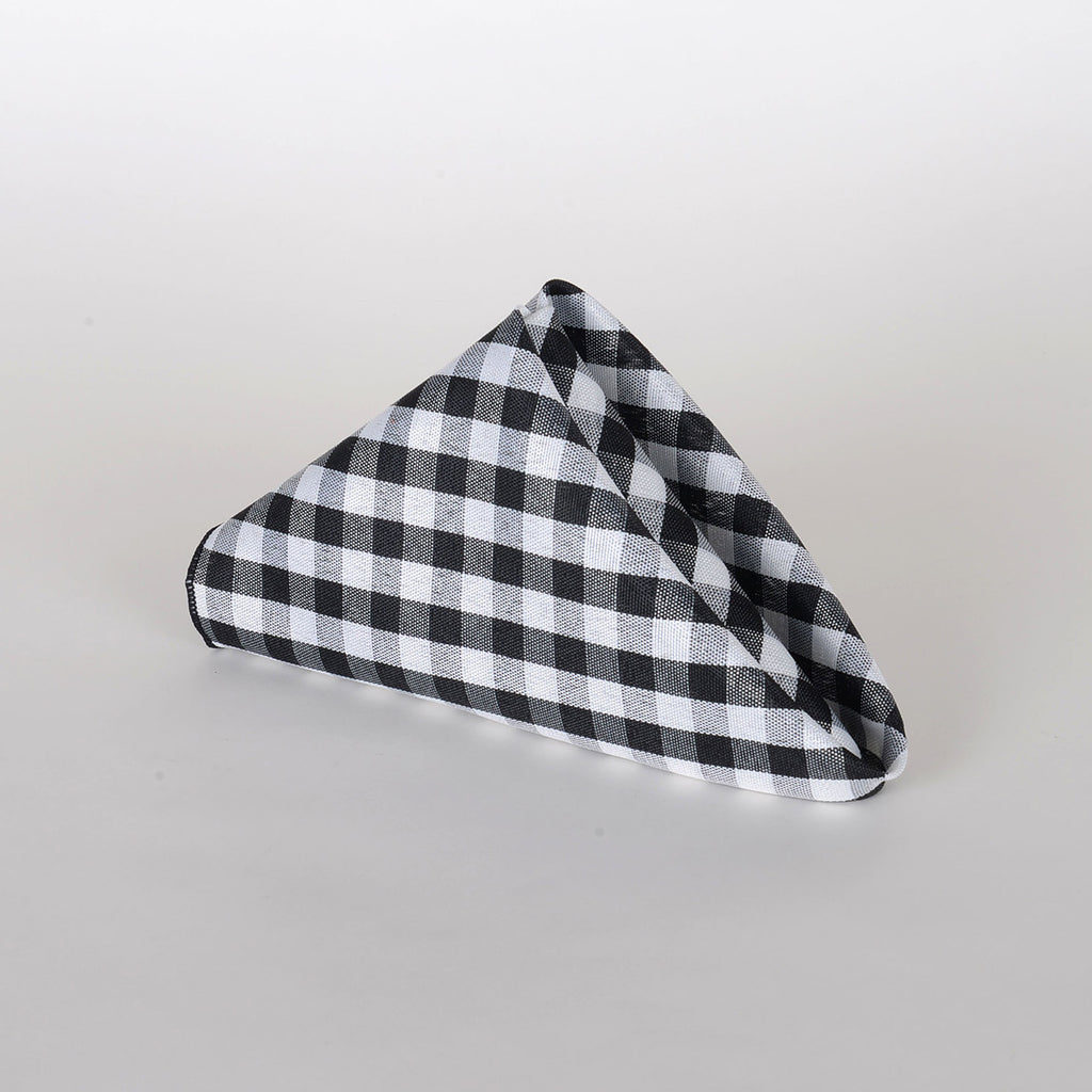 Black - Checkered/ Plaid Napkins - Pack of 4