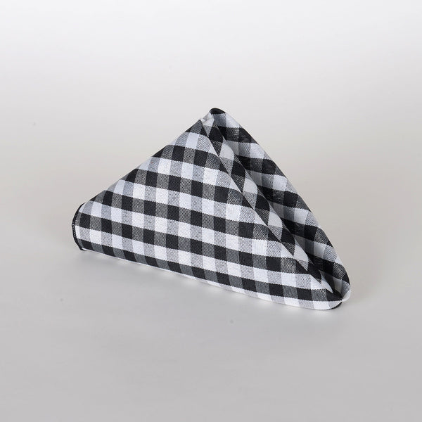 Black - Checkered/ Plaid Napkins - Pack of 4