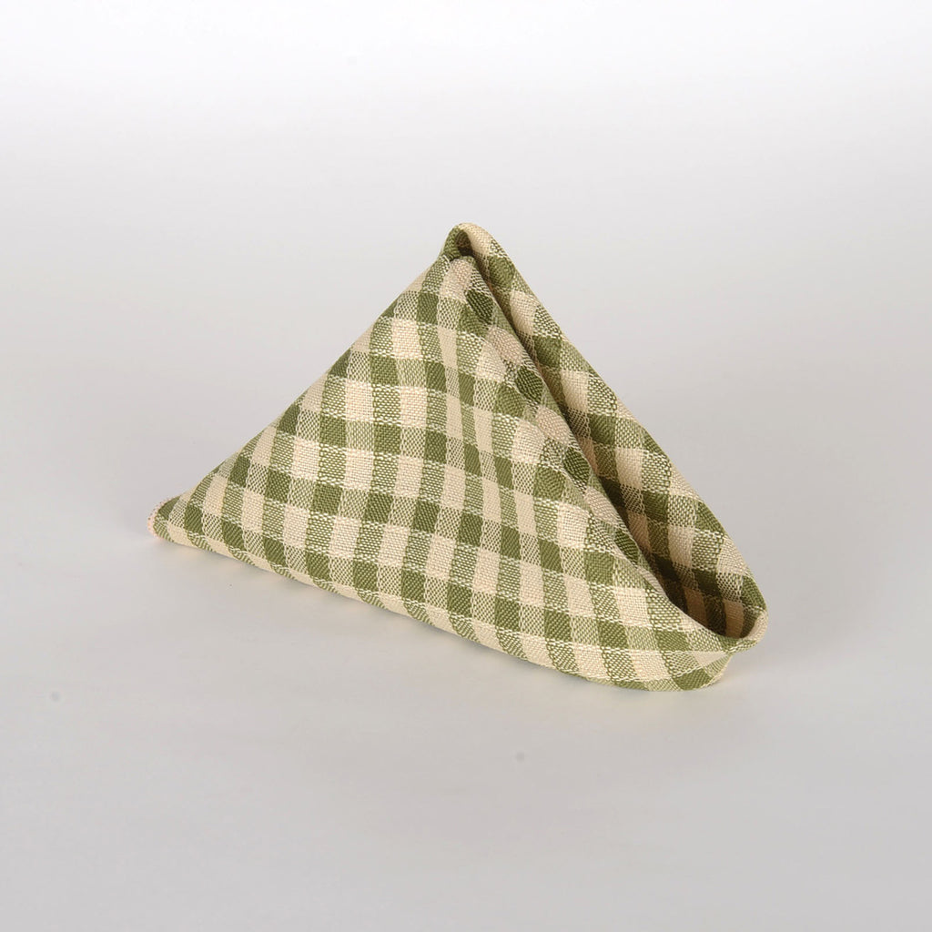 Spring Moss - Checkered/ Plaid Napkins - Pack of 4