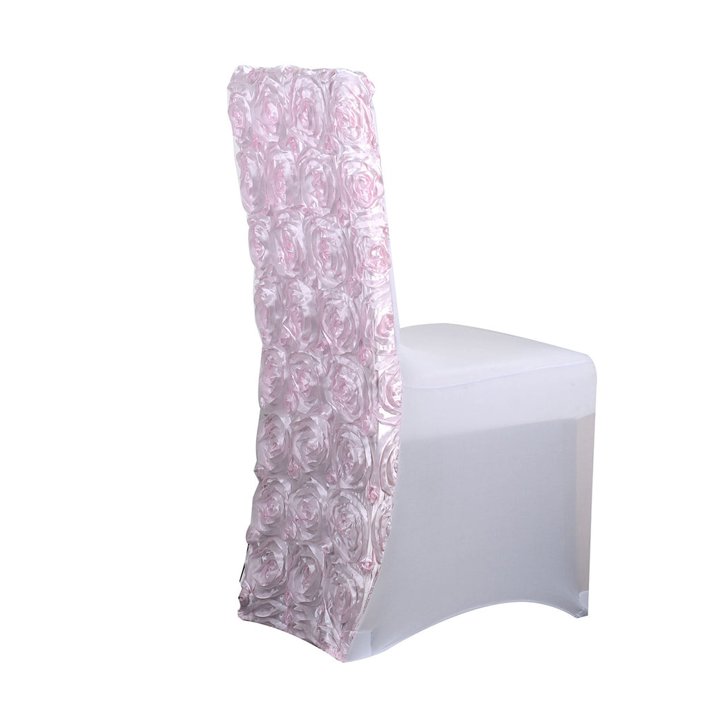 Rosette Back Chair Cover LIGHT PINK