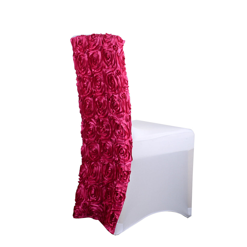 Rosette Back Chair Cover FUCHSIA