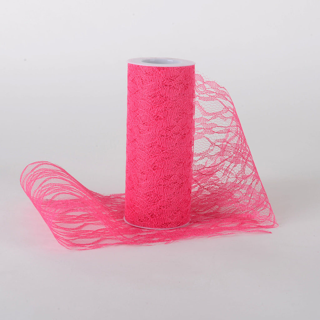 6 Inch Lace Roll - Fuchsia