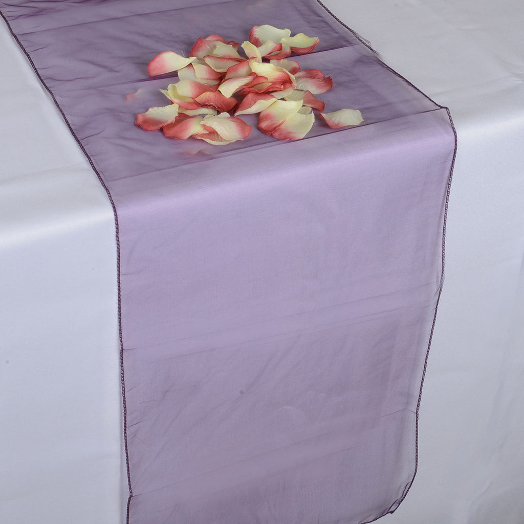 Plum ORGANZA Table Runner