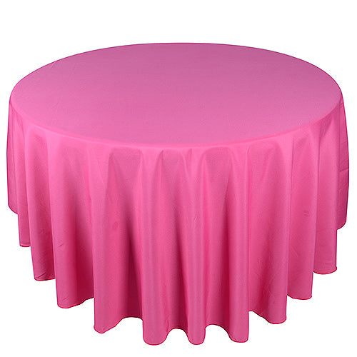 Fuchsia 70 Inch POLYESTER ROUND Tablecloths