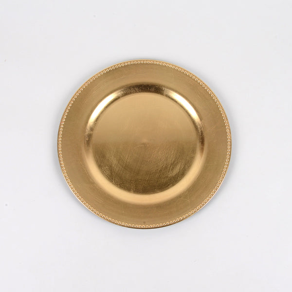 13'' Gold Round Charger Plates - Pack of 6