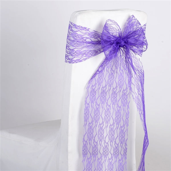 PURPLE Lace Chair Sash