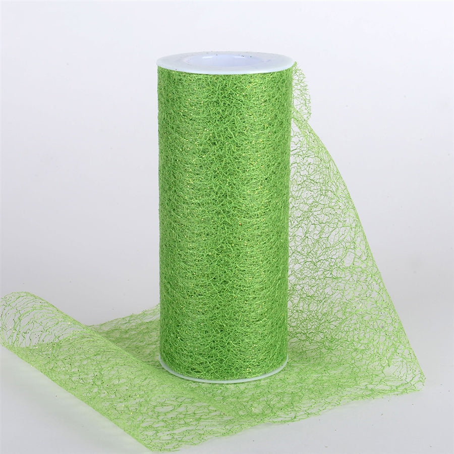 Glitter Sisal Mesh Roll APPLE GREEN