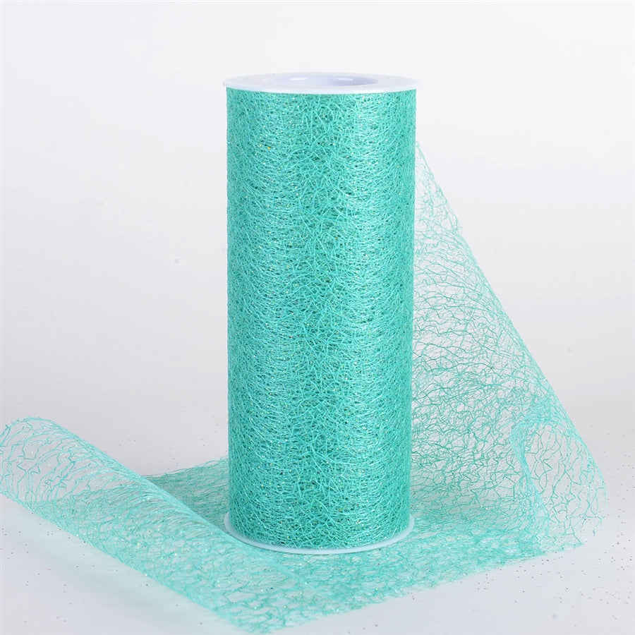 Glitter Sisal Mesh Roll Aqua