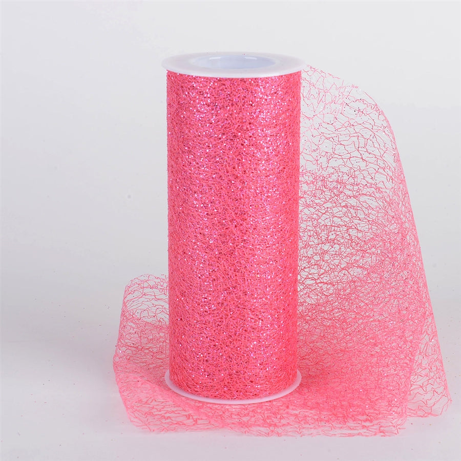 Glitter Sisal Mesh Roll CORAL /Pink