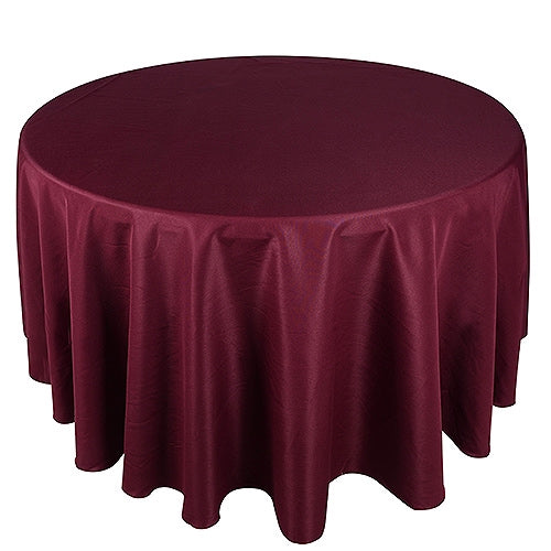 BURGUNDY 70 Inch POLYESTER ROUND Tablecloths