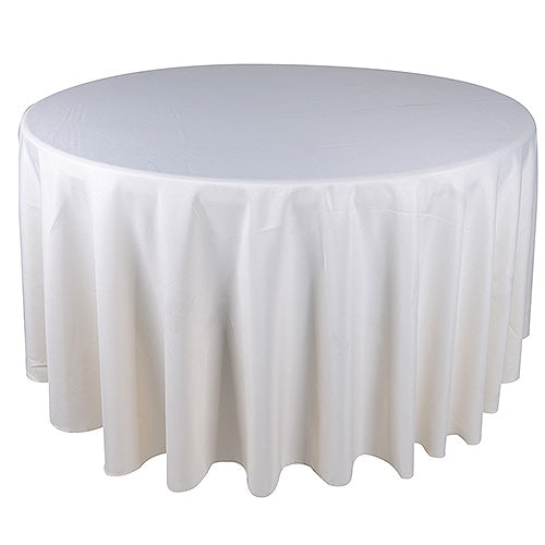 IVORY 70 Inch POLYESTER ROUND Tablecloths