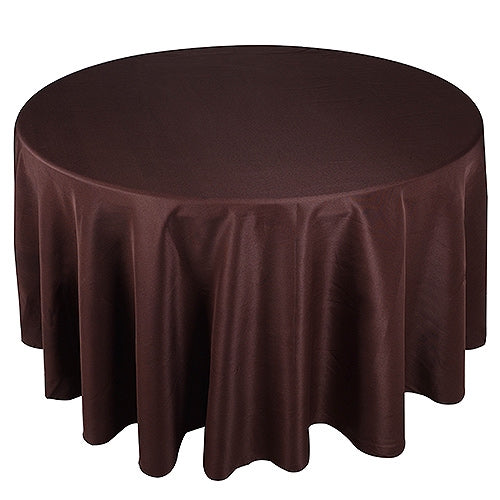 CHOCOLATE BROWN 70 Inch POLYESTER ROUND Tablecloths
