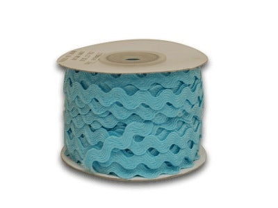 Light Blue 10 mm Ric Rac Trim 25 Yards - RR10004