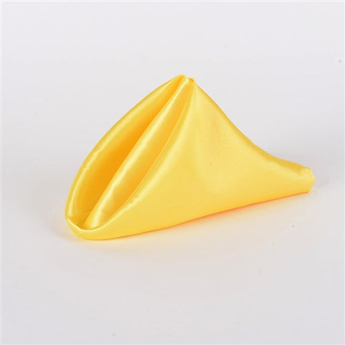 Yellow SATIN Napkins 20 Inch x 20 Inch - Pack of 5