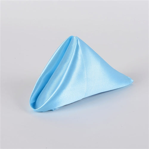 Light Blue SATIN Napkins 20 Inch x 20 Inch - Pack of 5