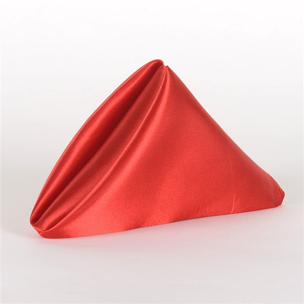 RED SATIN Napkins 20 Inch x 20 Inch - Pack of 5