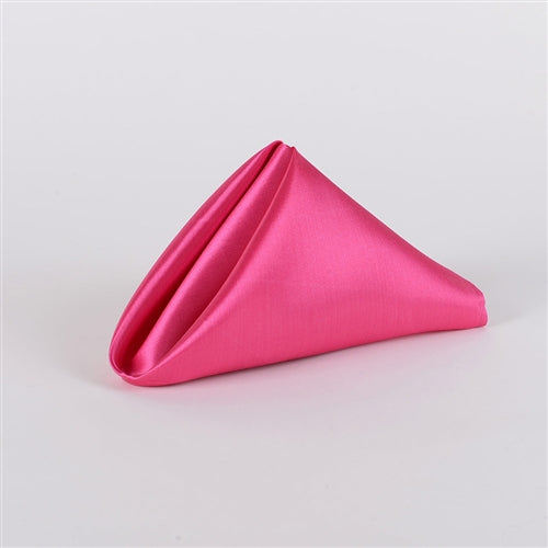 FUCHSIA SATIN Napkins 20 Inch x 20 Inch - Pack of 5