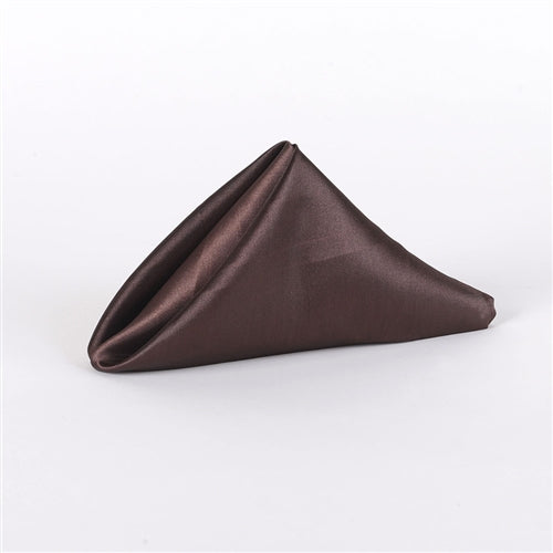 CHOCOLATE BROWN SATIN Napkins 20 Inch x 20 Inch - Pack of 5