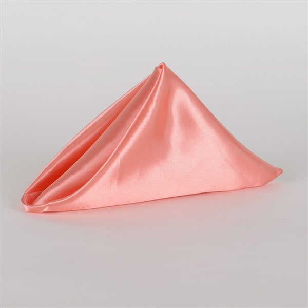 CORAL SATIN Napkins 20 Inch x 20 Inch - Pack of 5