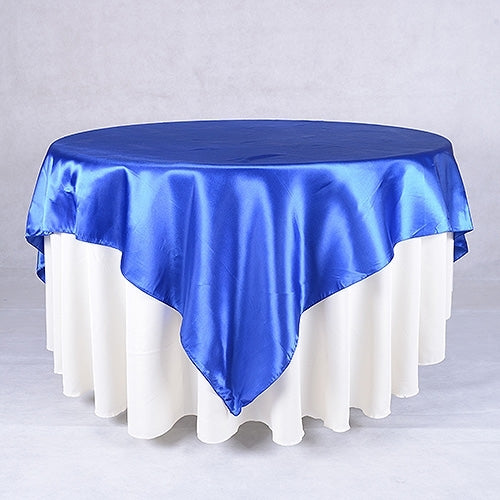 ROYAL BLUE 90 Inch x 90 Inch SQUARE SATIN Overlays