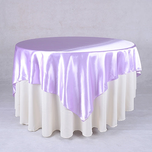 Lavender 90 Inch x 90 Inch SQUARE SATIN Overlays