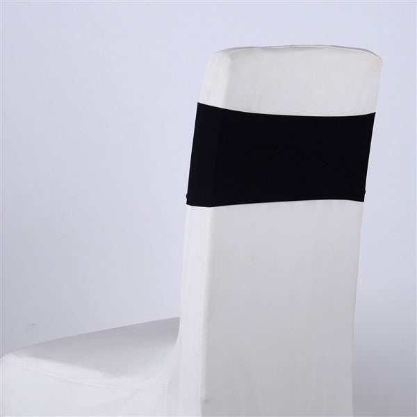 BLACK Spandex Chair Sash 5 pieces