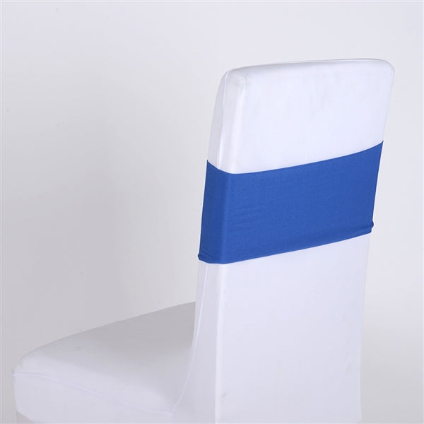 ROYAL BLUE Spandex Chair Sash 5 pieces