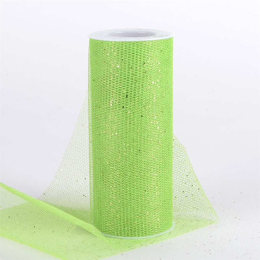 APPLE GREEN Glitter Net 6x10 Yards