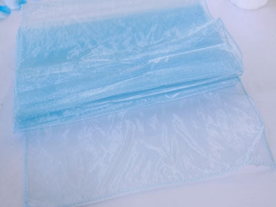 Light Blue ORGANZA Table Runner