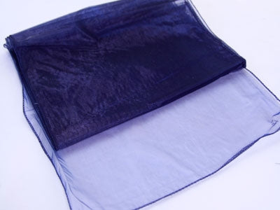 NAVY ORGANZA Table Runner