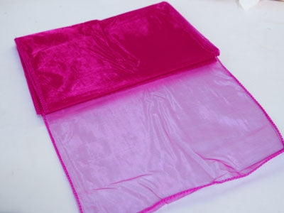 FUCHSIA ORGANZA Table Runner