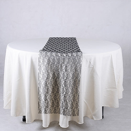 BLACK Lace Table Runner