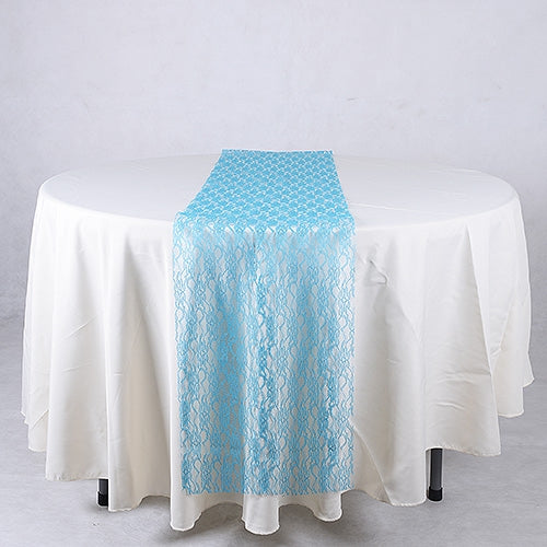 TURQUOISE Lace Table Runner