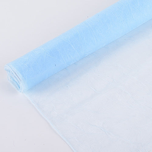 Light Blue Crinkle ORGANZA Fabrics 24x10 Yards