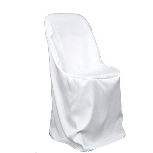 WHITE Folding Chair Cover POLYESTER