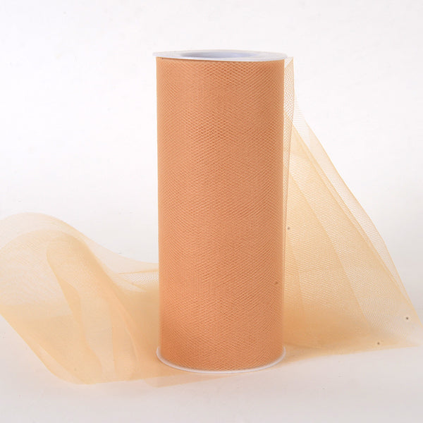 Silver - 6 Inch by 100 Yards Fabric Tulle Roll Spool